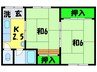 ハトヤマンション 2Kの間取り