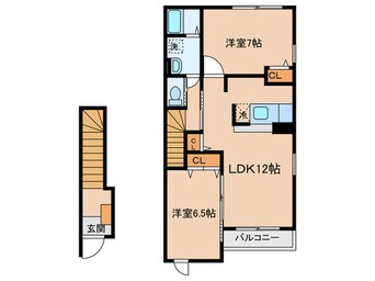 間取図 プリムロ－ズ