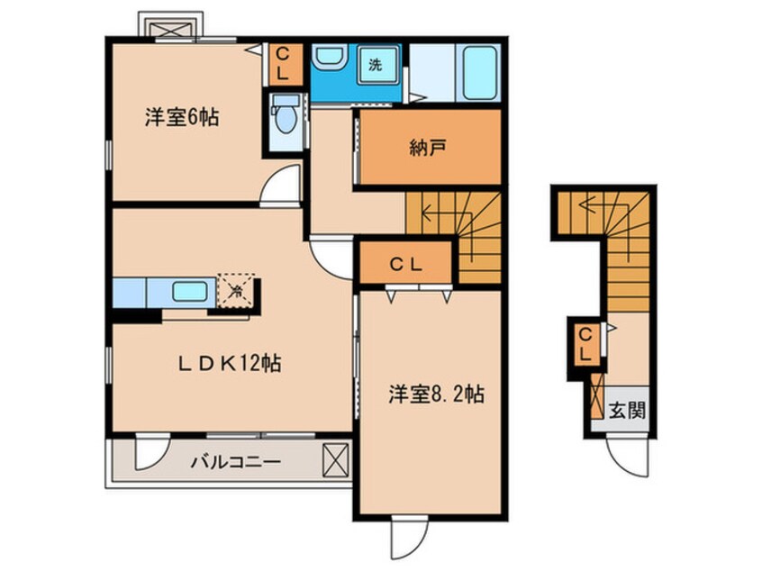 間取図 プリムロ－ズ