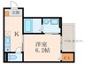 仮)Mirage武庫川 1Kの間取り