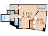 PAO COURT OTOWA 1LDKの間取り