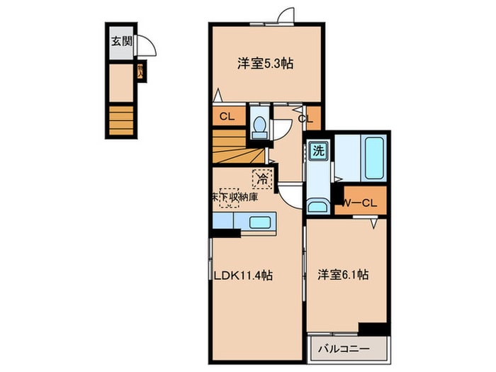 間取り図 ケーズコート　鶴原Ⅲ