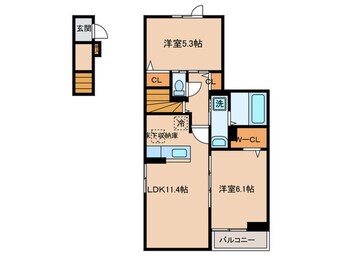 間取図 ケーズコート　鶴原Ⅲ