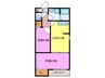 セジュール堺東 2LDKの間取り