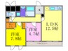 エスペランサ桃山台 2LDKの間取り