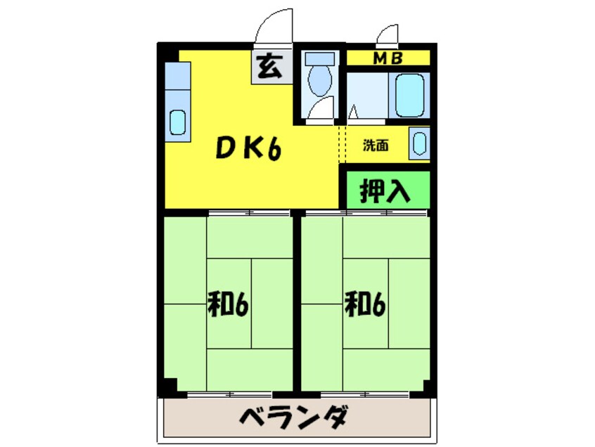 間取図 ロ－タリ－ビルド・南花田