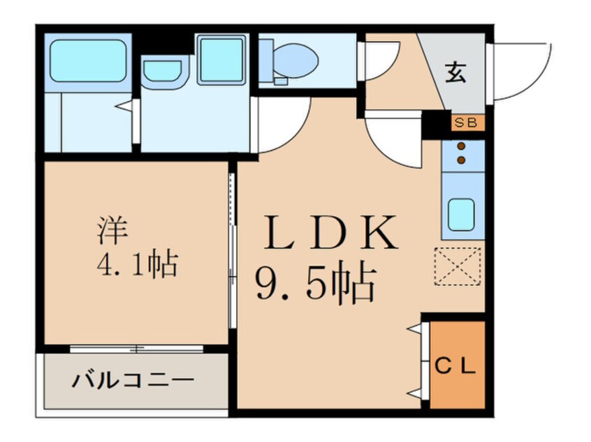 間取図 エリシオン大物町