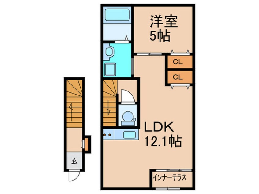 間取図 仮)吹田市清和園町新築アパート