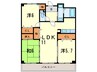 シャン・ド・フル－ル 3LDKの間取り