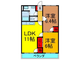 間取図 アメニティ東香里