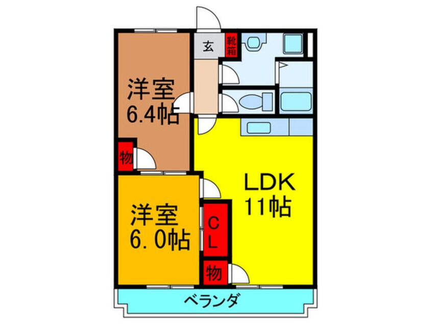 間取図 アメニティ東香里