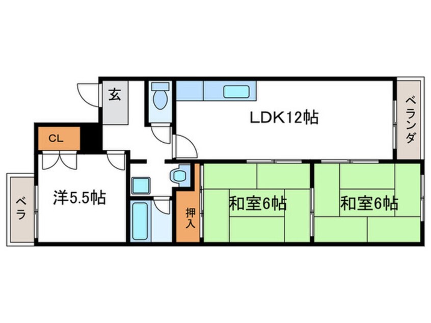 間取図 パラ－ティ浅原