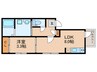 仮)パークテラス淡路 1LDKの間取り