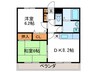 オクトーブル桂 2DKの間取り