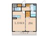 ソレイユ硯 1LDKの間取り