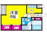 ブリックメゾン金剛 1Kの間取り