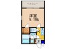 コンフォート花屋町 1Kの間取り