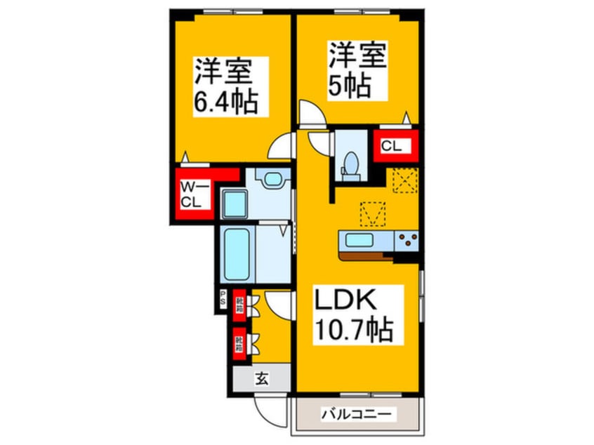 間取図 仮）メロウ　スイート
