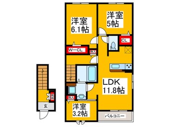間取図 仮）メロウ　スイート