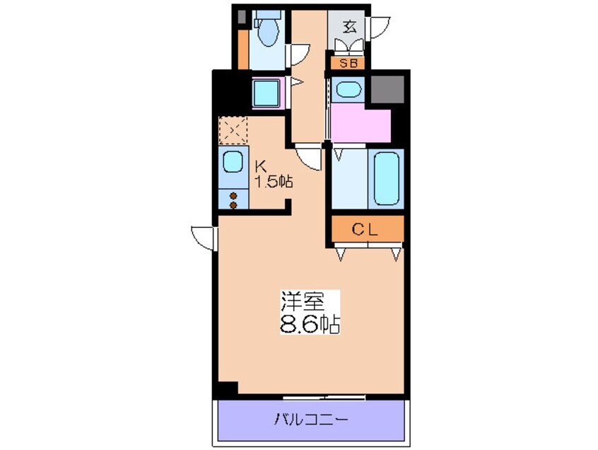 間取図 ｴｽﾗｲｽﾞ中之島WEST（５０１）