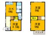 中之芝１丁目戸建 3DKの間取り