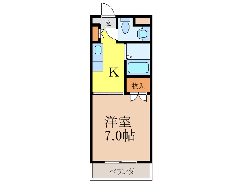 間取図 グリ－ンコ－ポ丸善Ⅱ
