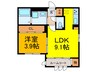 珊瑚 1LDKの間取り