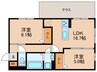 仮）FleurⅡ 2LDKの間取り