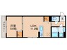 仮）FleurⅡ 1LDKの間取り