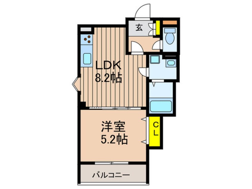 間取図 仮)クリエオーレ長尾元町Ⅰ