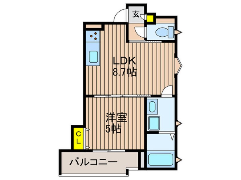 間取図 仮)クリエオーレ長尾元町Ⅰ