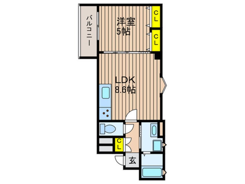 間取図 仮)クリエオーレ長尾元町Ⅰ