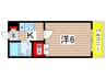 ホワイトフラッツ 1Kの間取り