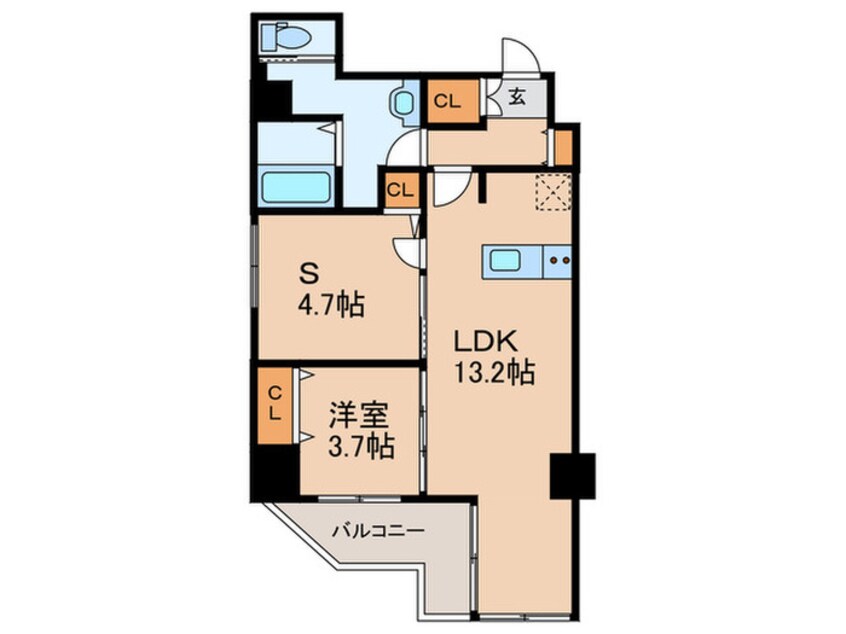 間取図 グラシア堺筋本町