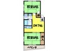 吉田マンション 2DKの間取り