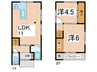 東石切6丁目戸建 2LDKの間取り