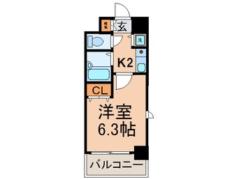 間取図 ﾌﾟﾚｻﾝｽ京都烏丸御池Ⅱ（５０２）