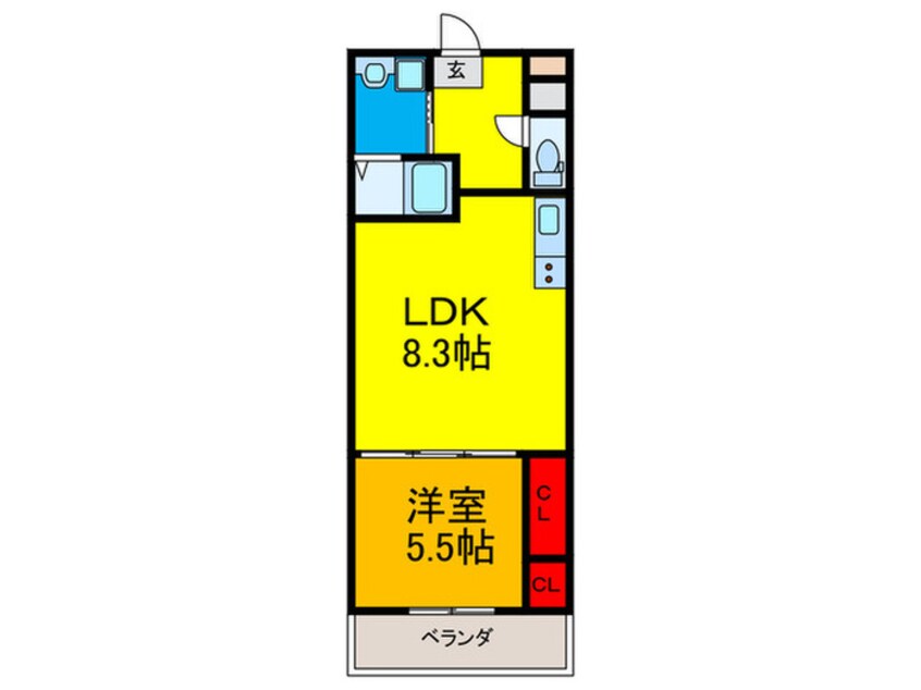 間取図 フジパレス駒林Ⅱ