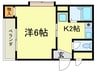 ドム北口 1Kの間取り