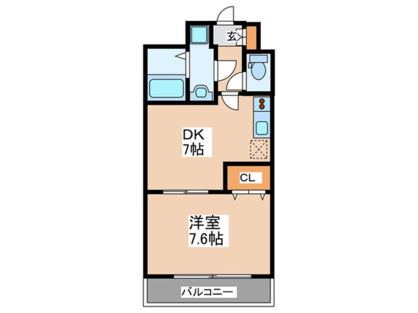 間取図 ブル－ビ－桜川駅前