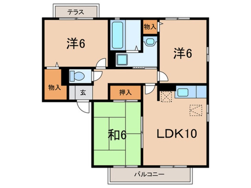 間取図 トワイライトB棟