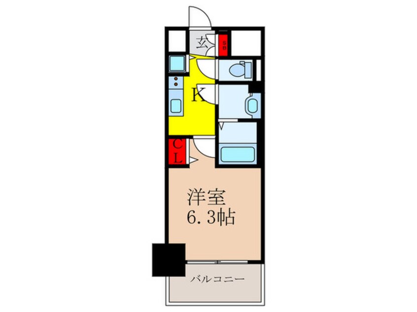 間取図 ｸﾞﾗﾝｶﾘﾃ新大阪WEST(803)