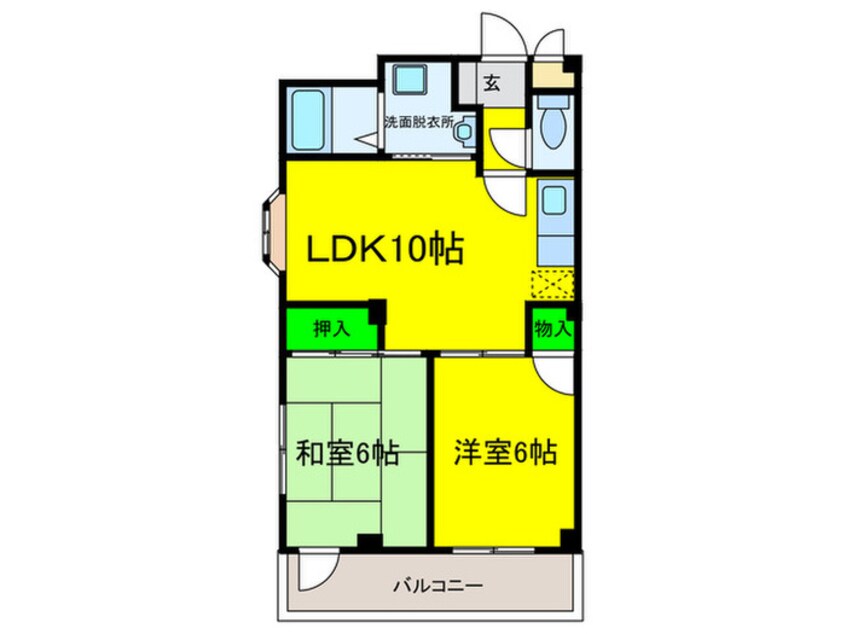 間取図 ハイツヴァレイ住吉