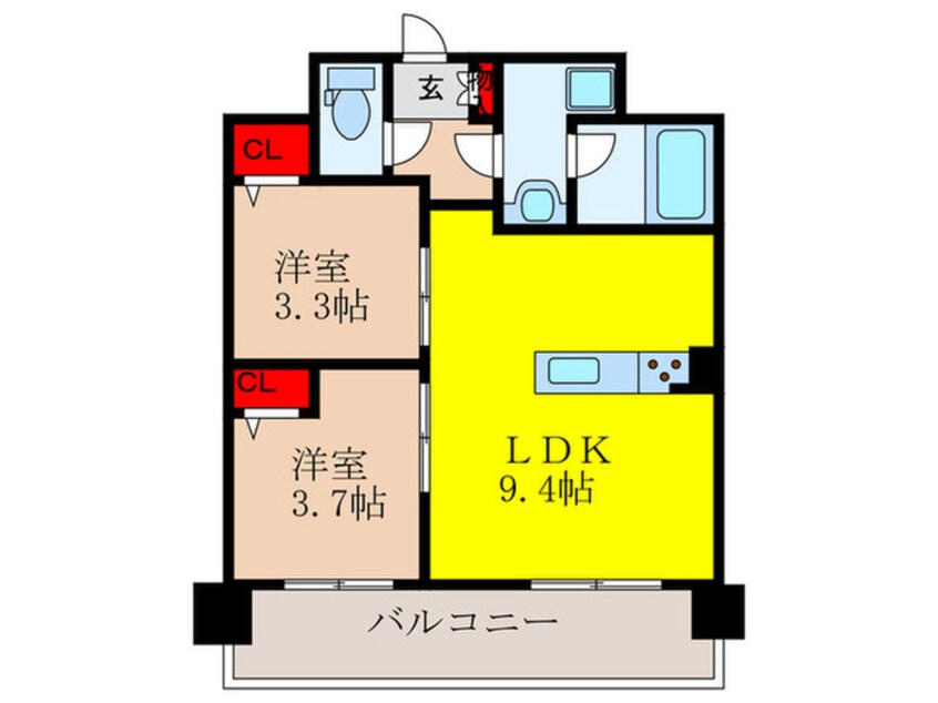 間取図 スプランディッド茨木天王