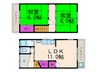 若松町テラスハウス 2LDKの間取り