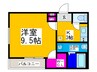 フジパレス堺三国ヶ丘Ⅱ番館 1Kの間取り
