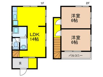 間取図 鼓が滝3丁目貸家