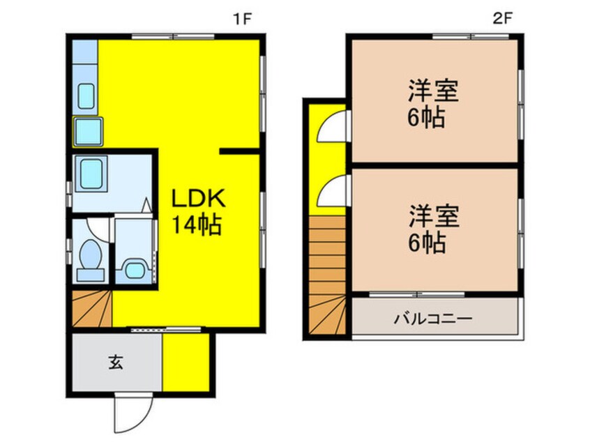 間取図 鼓が滝3丁目貸家