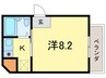 グランドール御影 1Kの間取り