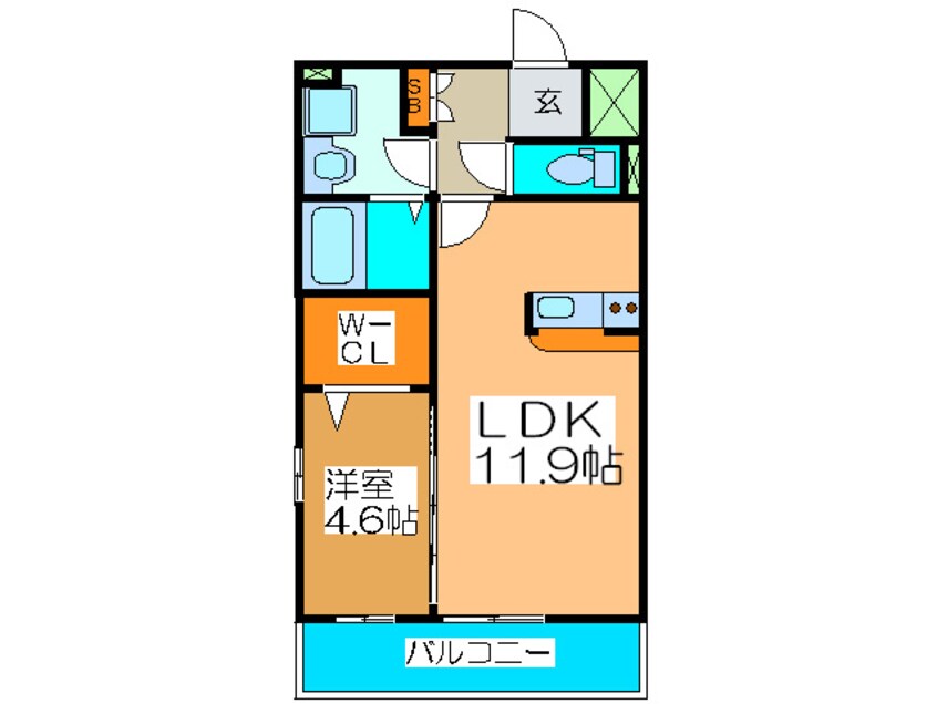 間取図 ヴァンベ－ル森小路